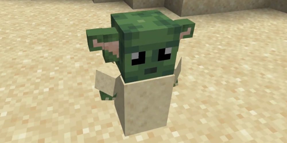 کاراکتر Baby Yoda به ماینکرفت