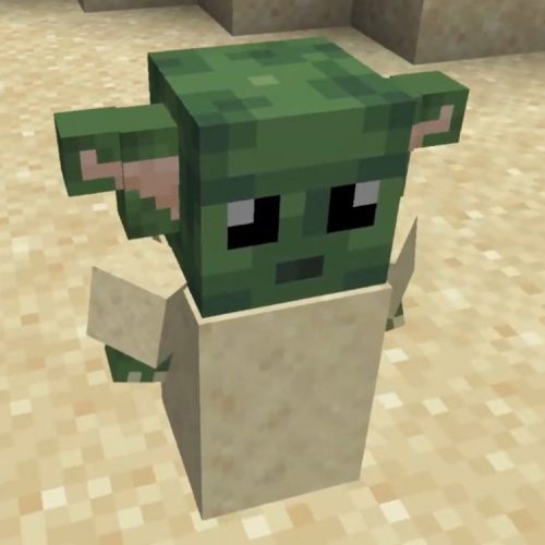 کاراکتر Baby Yoda به ماینکرفت