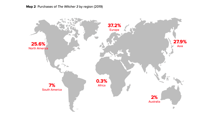 میزان فروش بازی ویچر 3