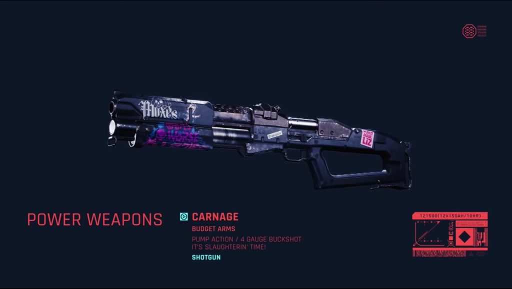 تفنگ سایبرپانک 2077