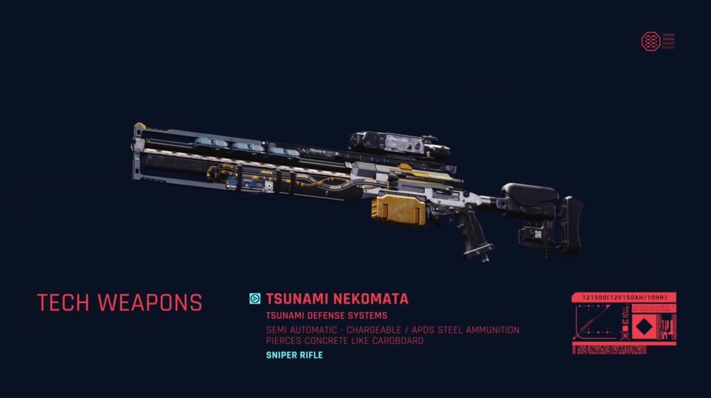 اسلحه سایبرپانک 2077