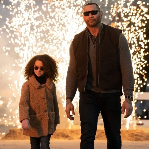 Chloe Coleman and Dave Bautista