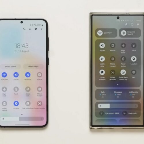 پنل تنظیمات سریع One UI 6