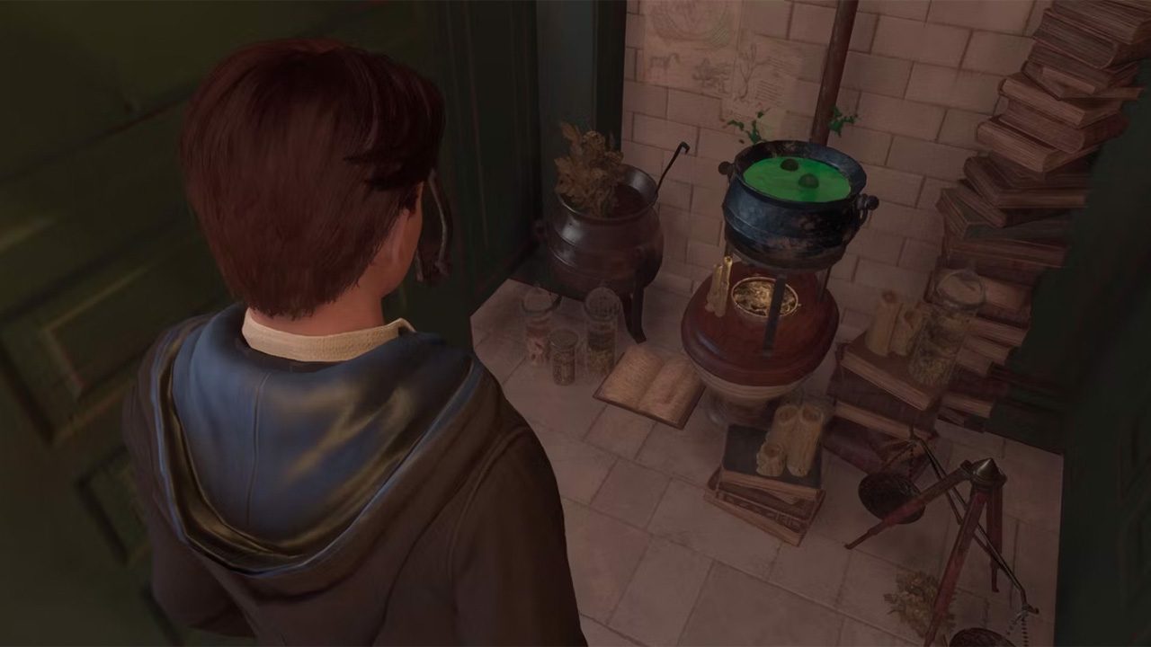 ایستراگ مربوط به هری پاتر و تالار اسرار: معجون در حال آماده سازی در توالت