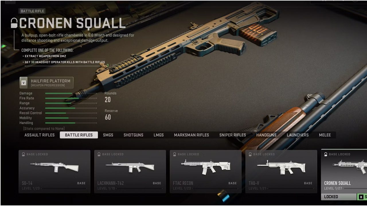 Cronen Squall وارزون موبایل