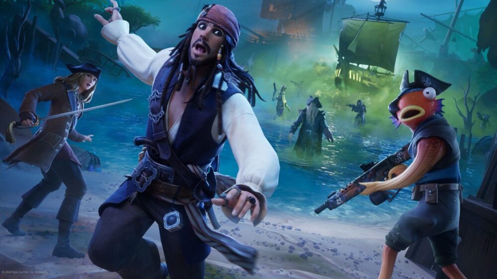 کراساور فورتنایت با دزدان دریایی کارائیب