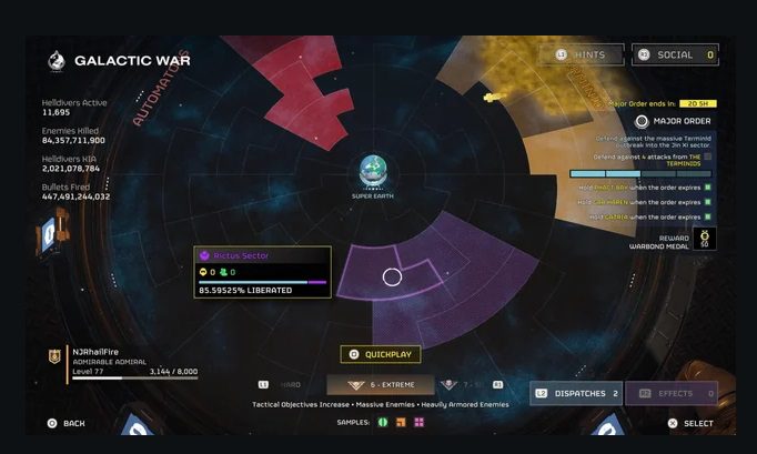 نقشه بازی Helldivers 2