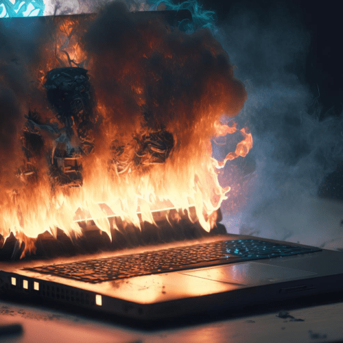 انفجار باتری لپ تاپ