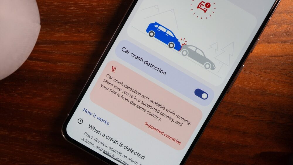 گلکسی S25 تشخیص تصادف