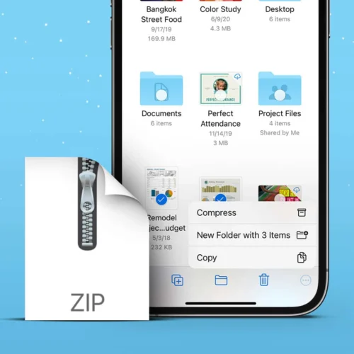زیپ و آن‌زیپ کردن فایل در آیفون