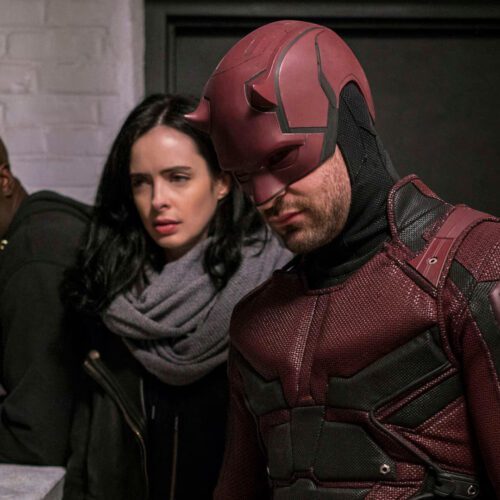 دردویل و جسیکا جونز در پشت صحنه فصل دوم Daredevil: Born Again